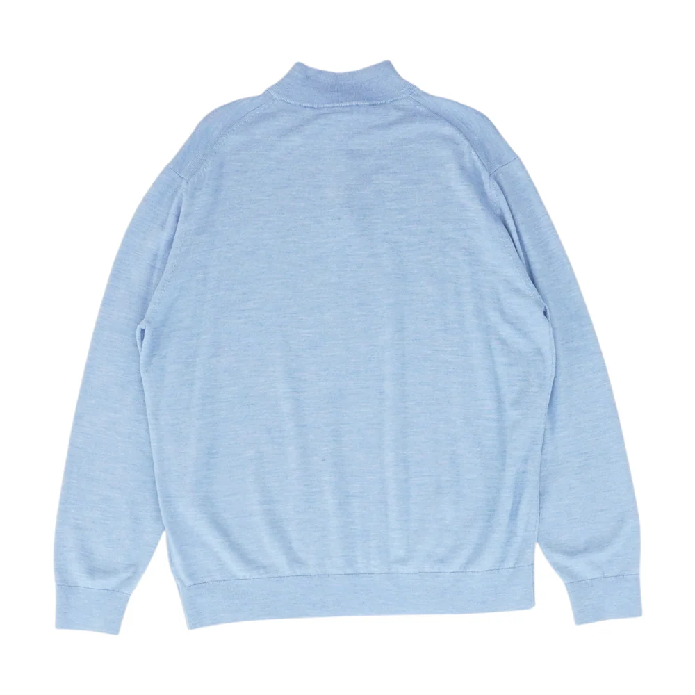 Blue Solid 1/4 Zip Sweater - Image 2