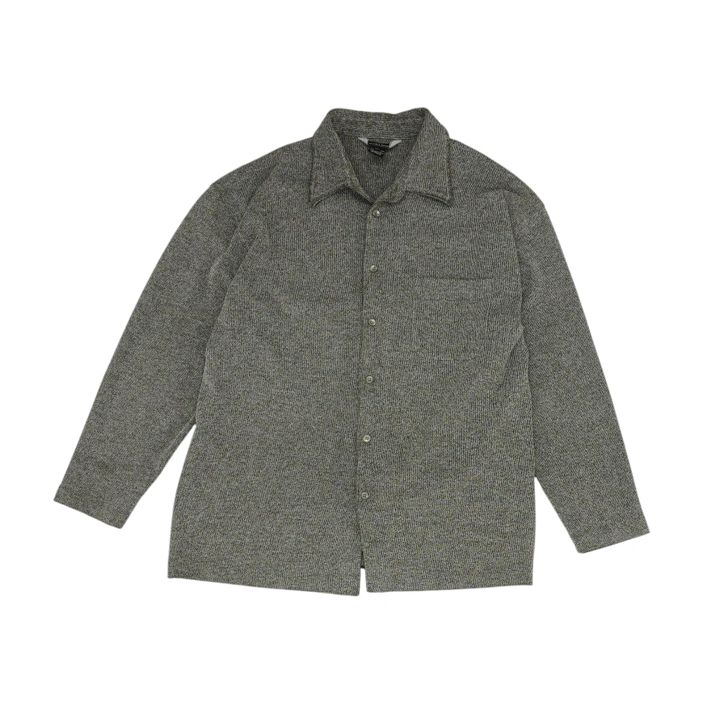 Green Solid Long Sleeve Button Down