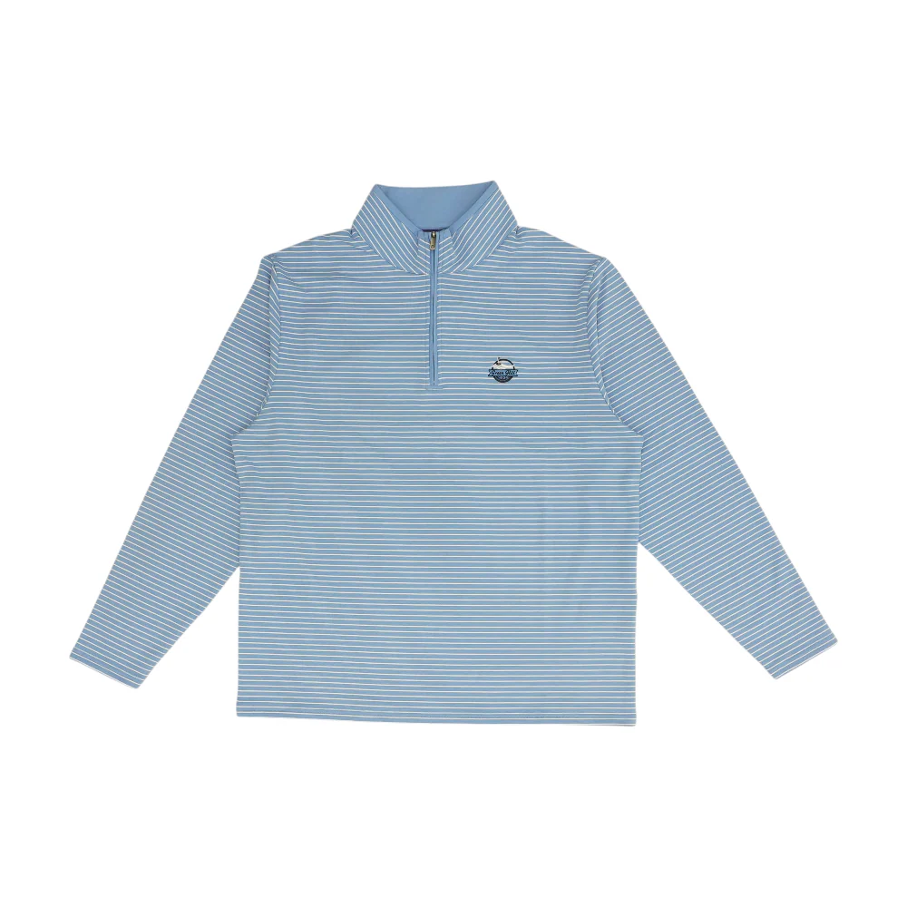 Blue Striped 1/4 Zip Sweater