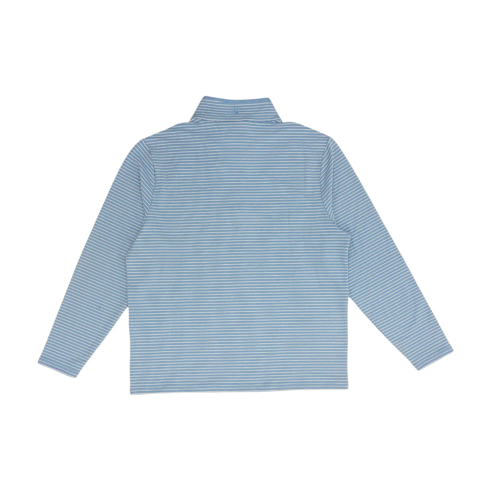 Blue Striped 1/4 Zip Sweater - Image 2