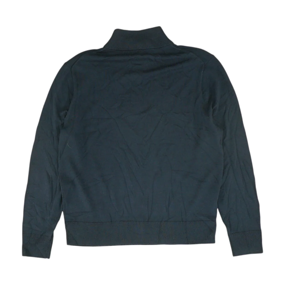 Navy Solid 1/4 Zip Sweater - Image 2
