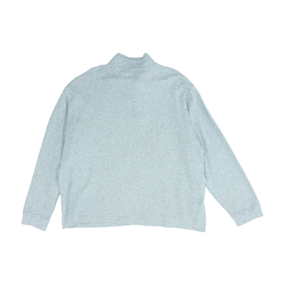 Gray Solid 1/4 Zip Pullover - Image 2