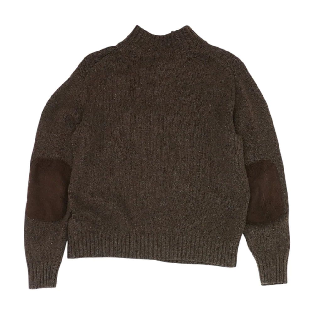 Brown Solid 1/4 Zip Sweater - Image 2