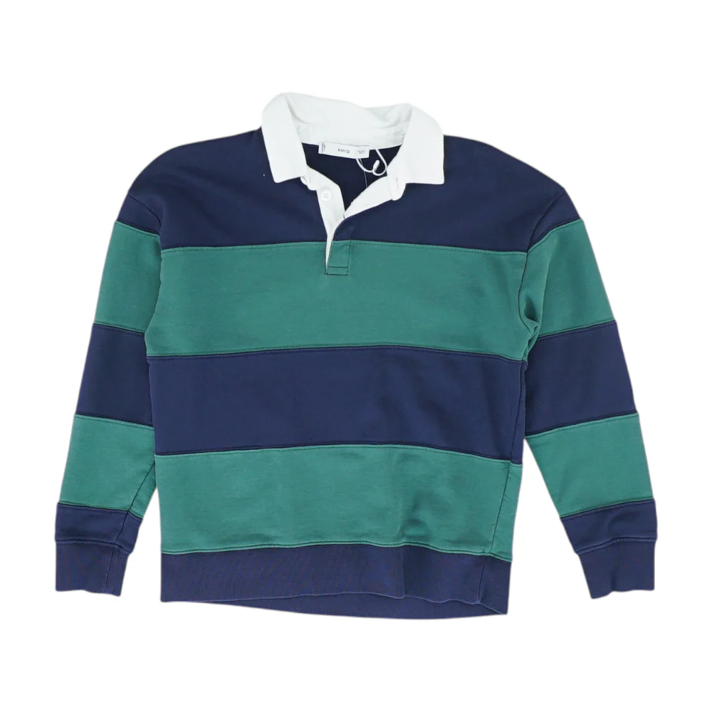 Navy Striped 1/4 Zip Pullover