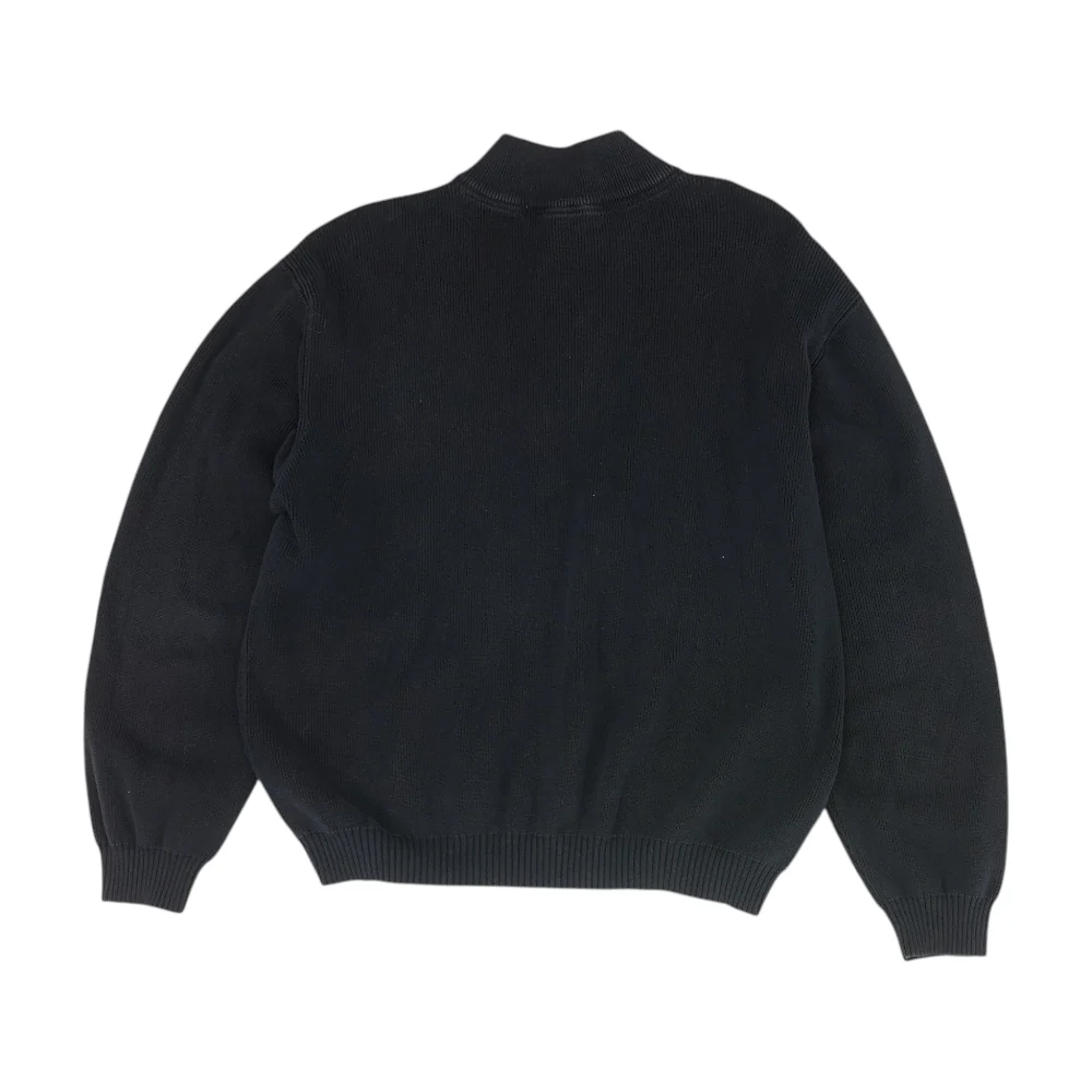 Navy Solid 1/4 Zip Sweater - Image 2