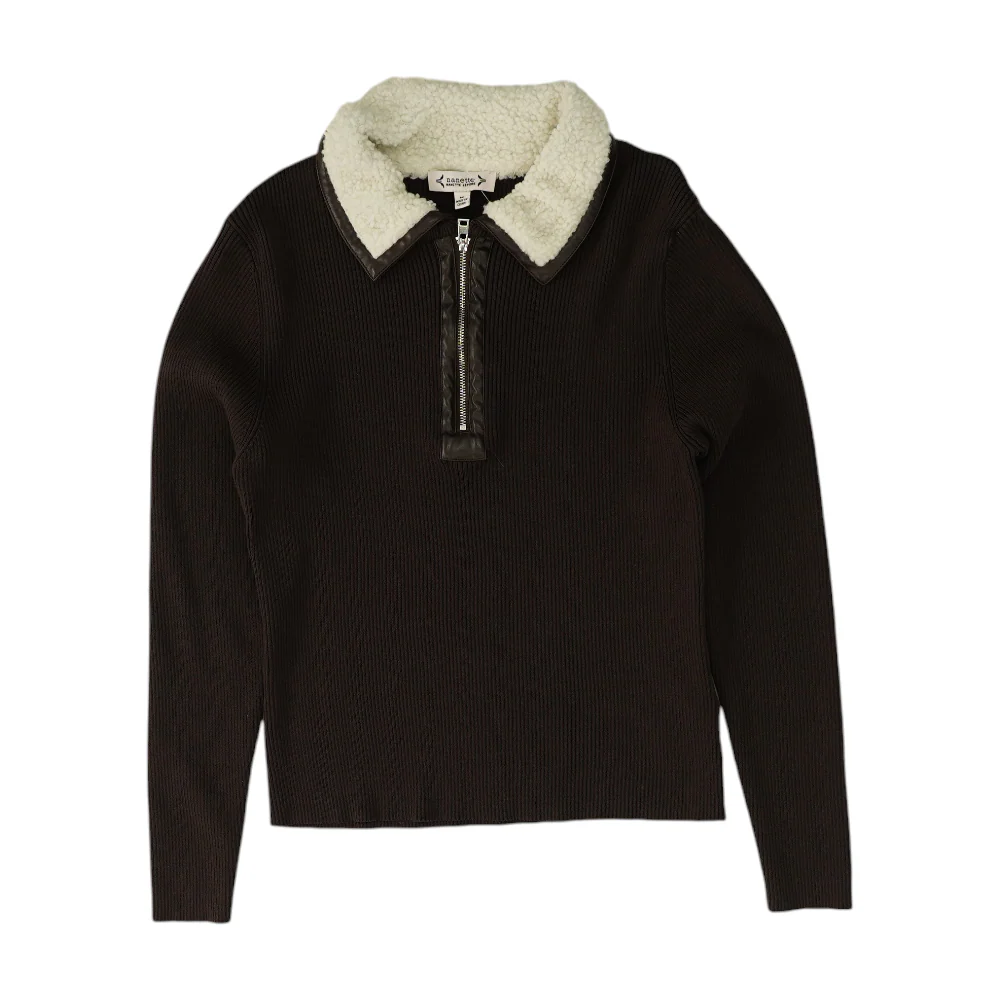 Brown 1/4 Zip Sweater
