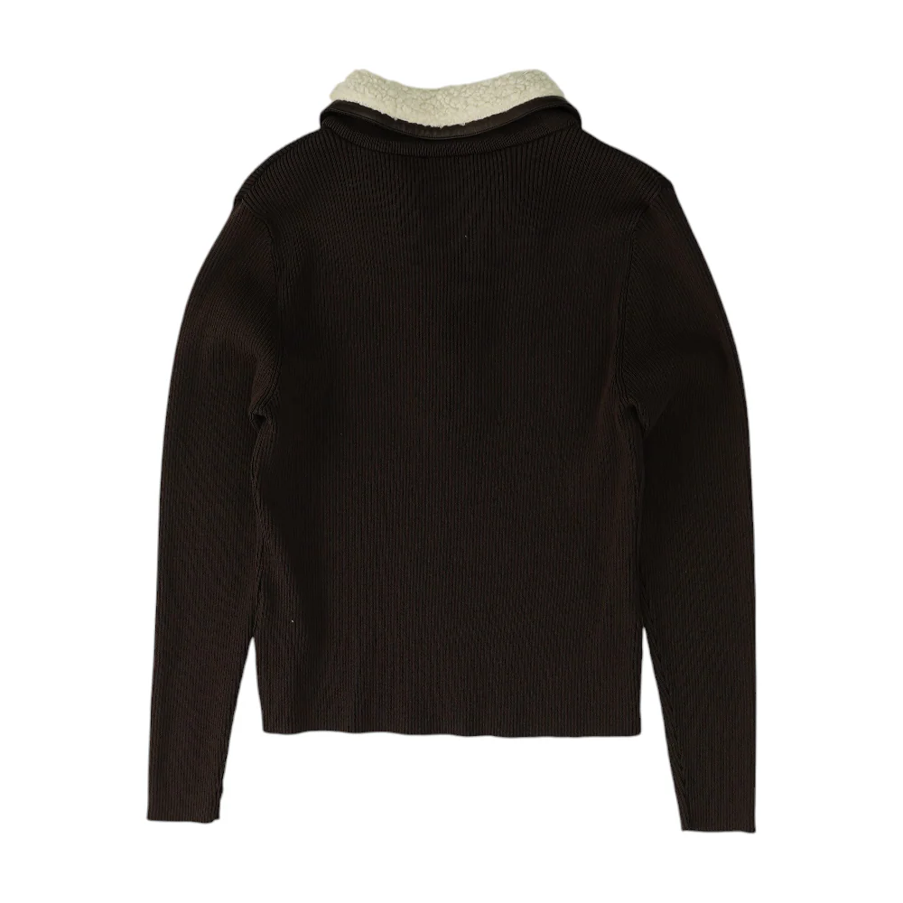 Brown 1/4 Zip Sweater - Image 2