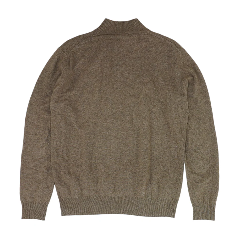 Brown Solid 1/4 Zip Sweater - Image 2