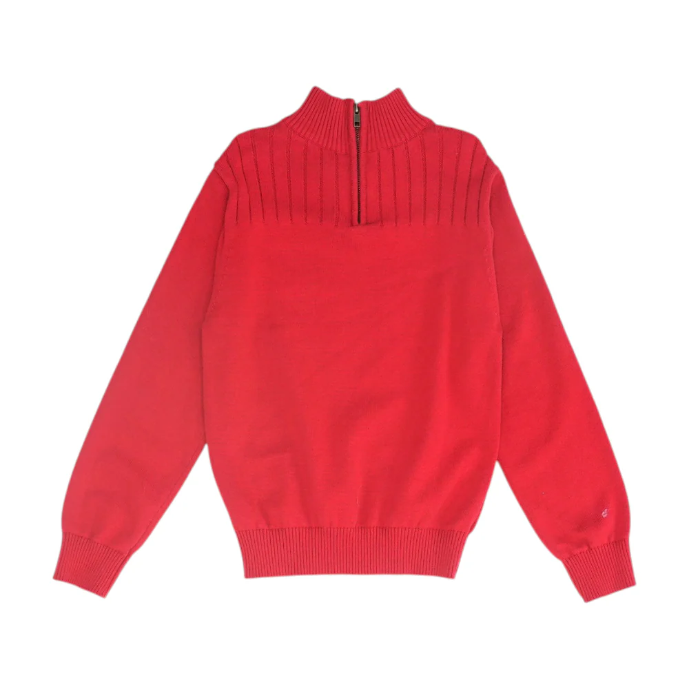 Red 1/4 Zip Sweater