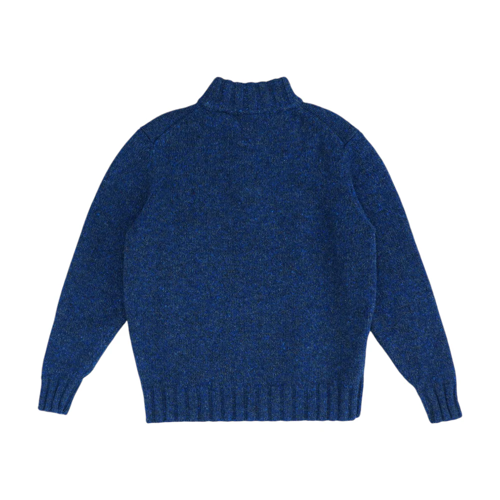 Blue Solid 1/4 Zip Sweater - Image 2