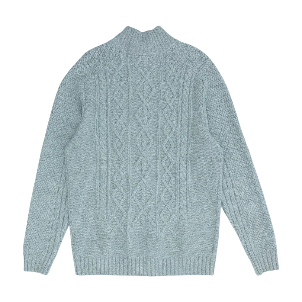Gray Solid 1/4 Zip Sweater - Image 2