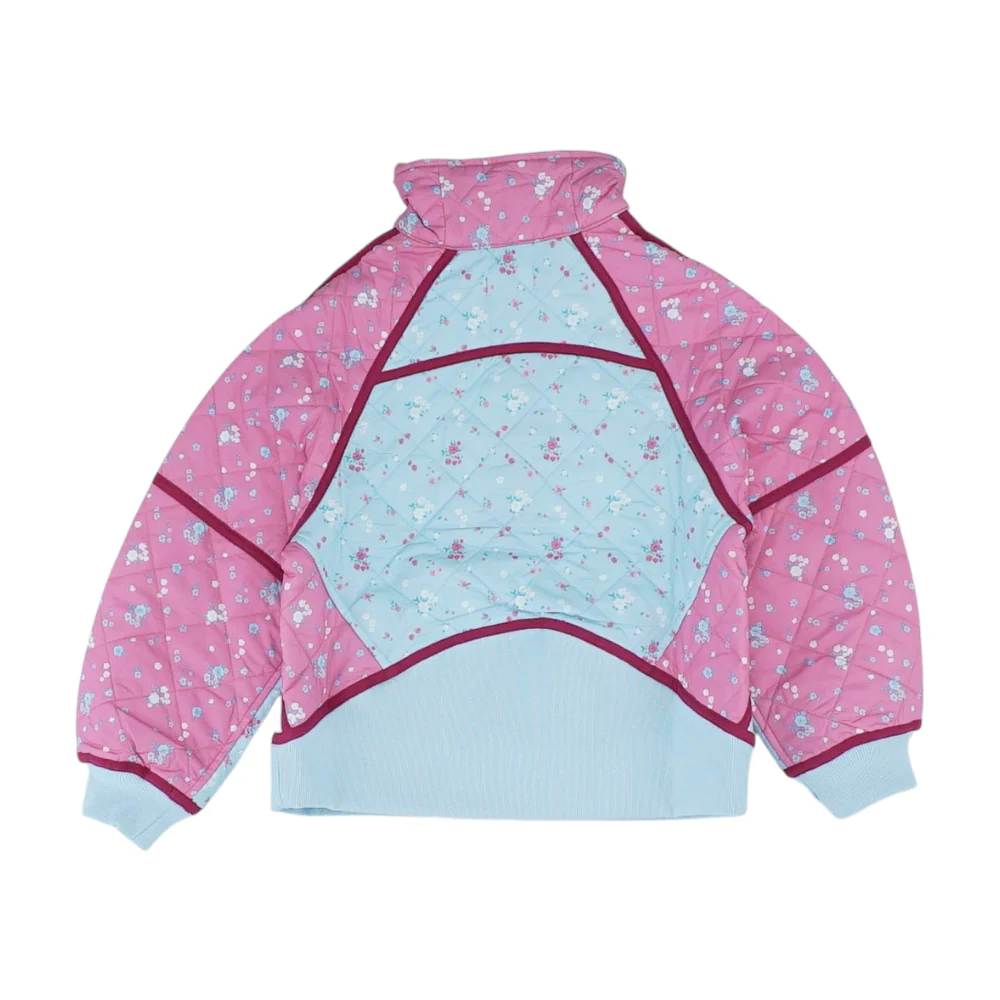 Blue Floral 1/4 Zip Pullover - Image 2