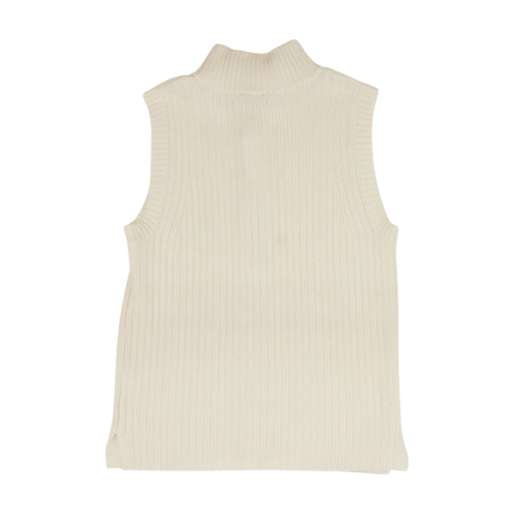 Beige 1/4 Zip Sweater - Image 2