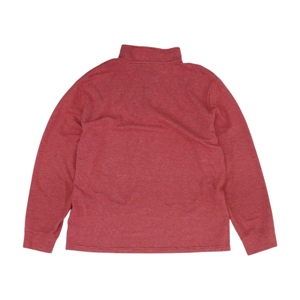 Red Striped 1/4 Zip Sweater - Image 2