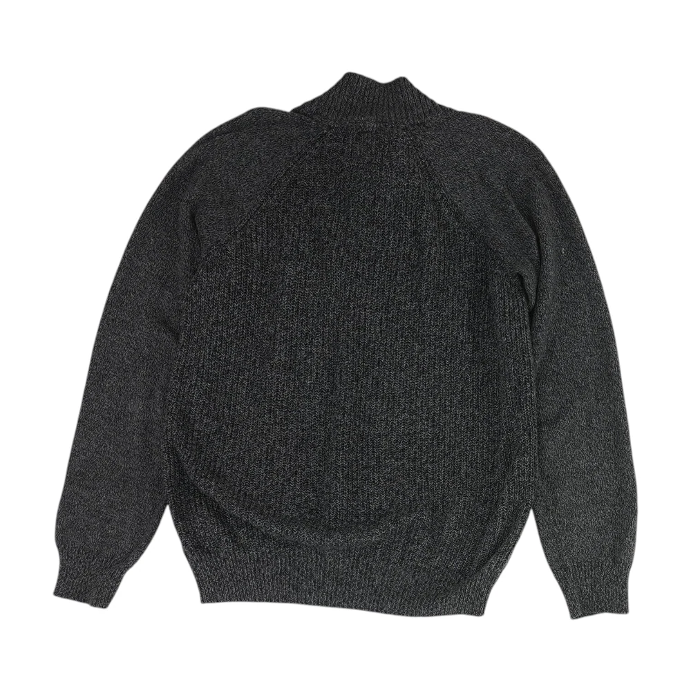 Gray Solid 1/4 Zip Sweater - Image 2