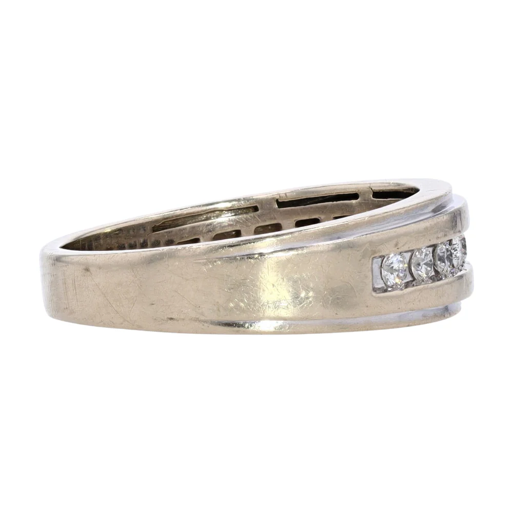 1/2 ctw 10K Sterling Silver Diamond Band - Image 4