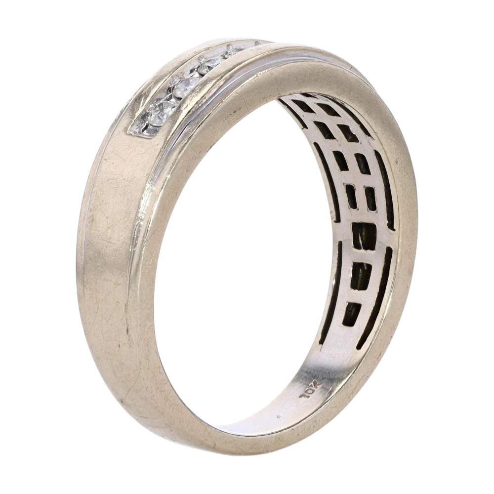 1/2 ctw 10K Sterling Silver Diamond Band - Image 5