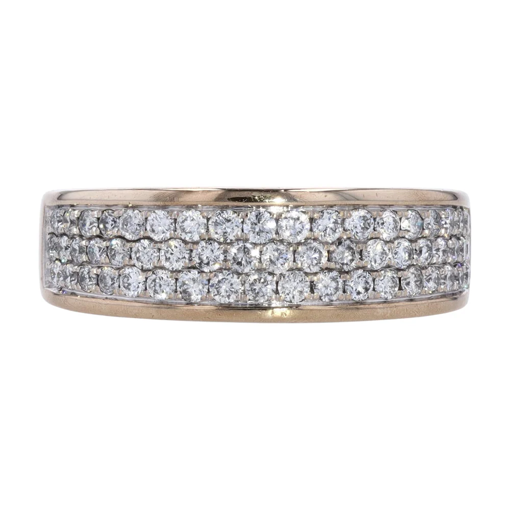 1 1/3 ctw 10K Two-Tone Gold Diamond Band