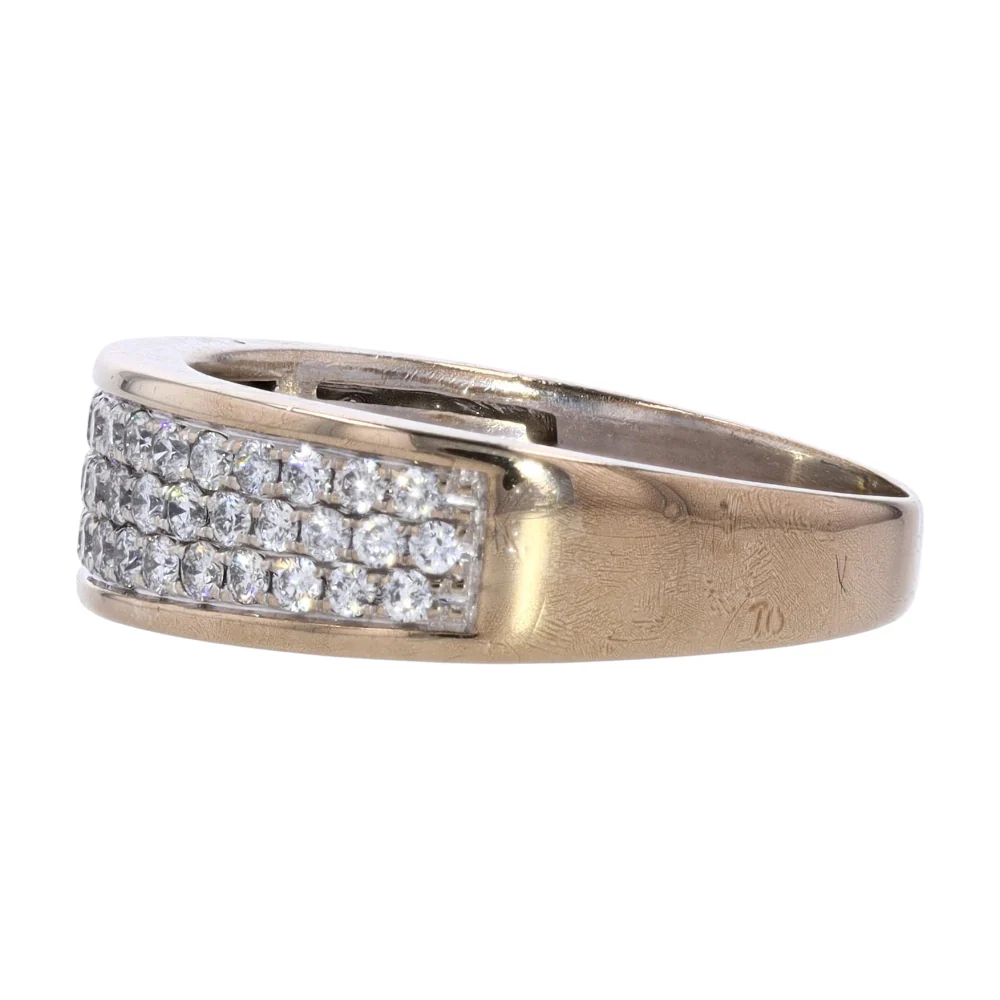 1 1/3 ctw 10K Two-Tone Gold Diamond Band - Image 2