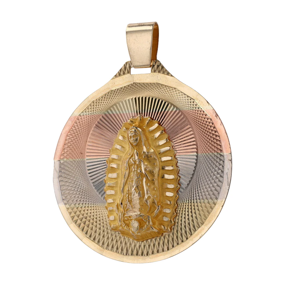 10K Tri-Tone Gold Pendant - Image 2
