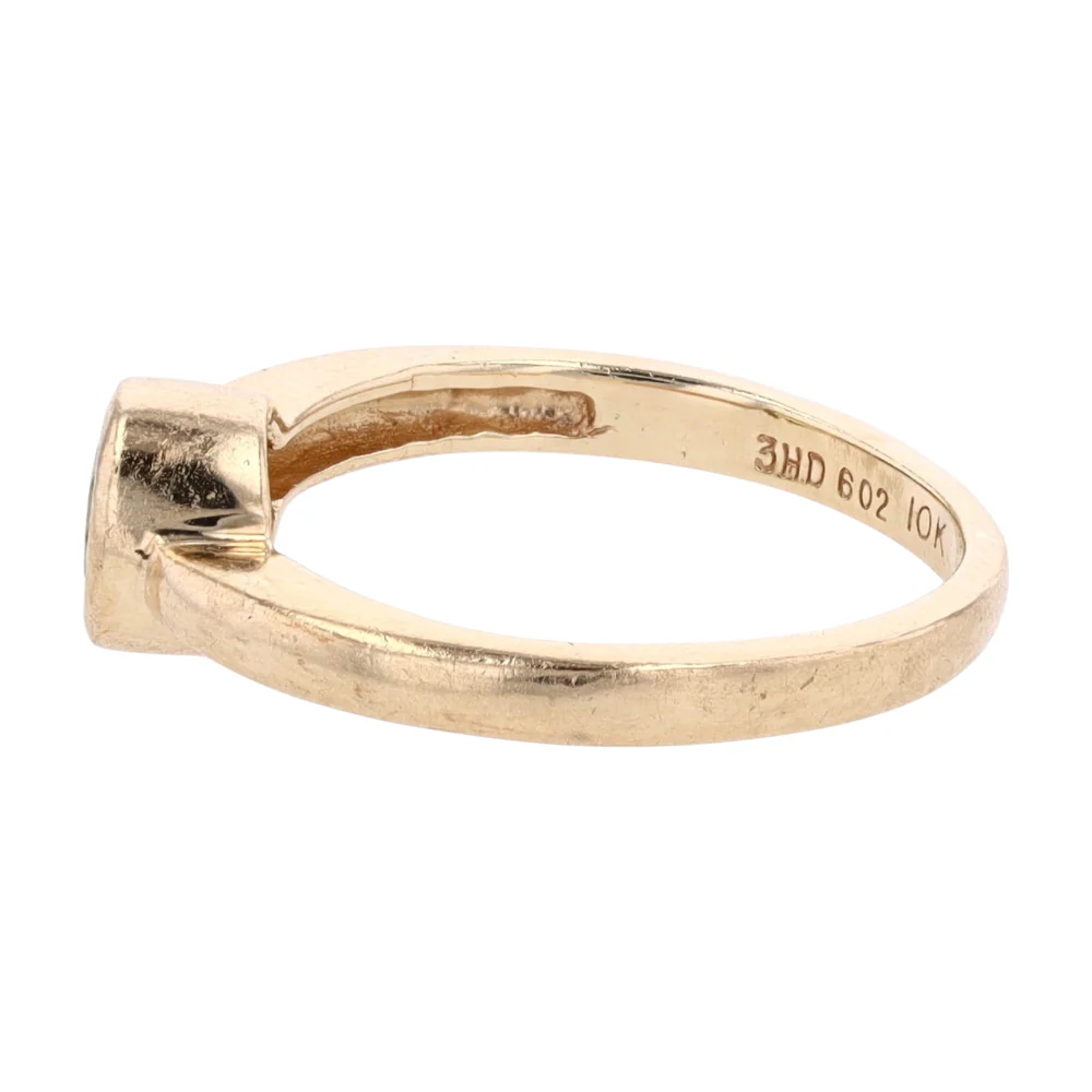 10K Yellow Gold Peridot Fashion Ring - Image 2