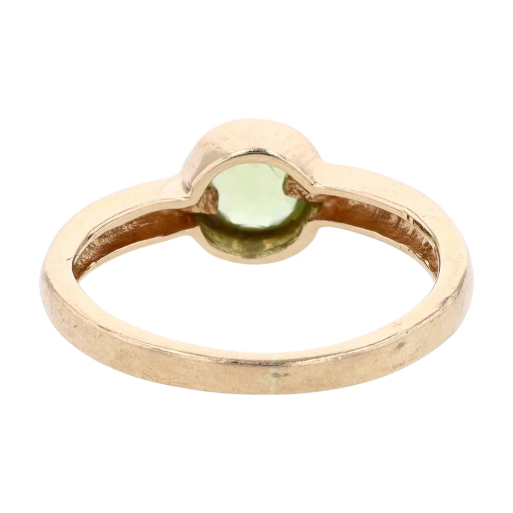 10K Yellow Gold Peridot Fashion Ring - Image 3