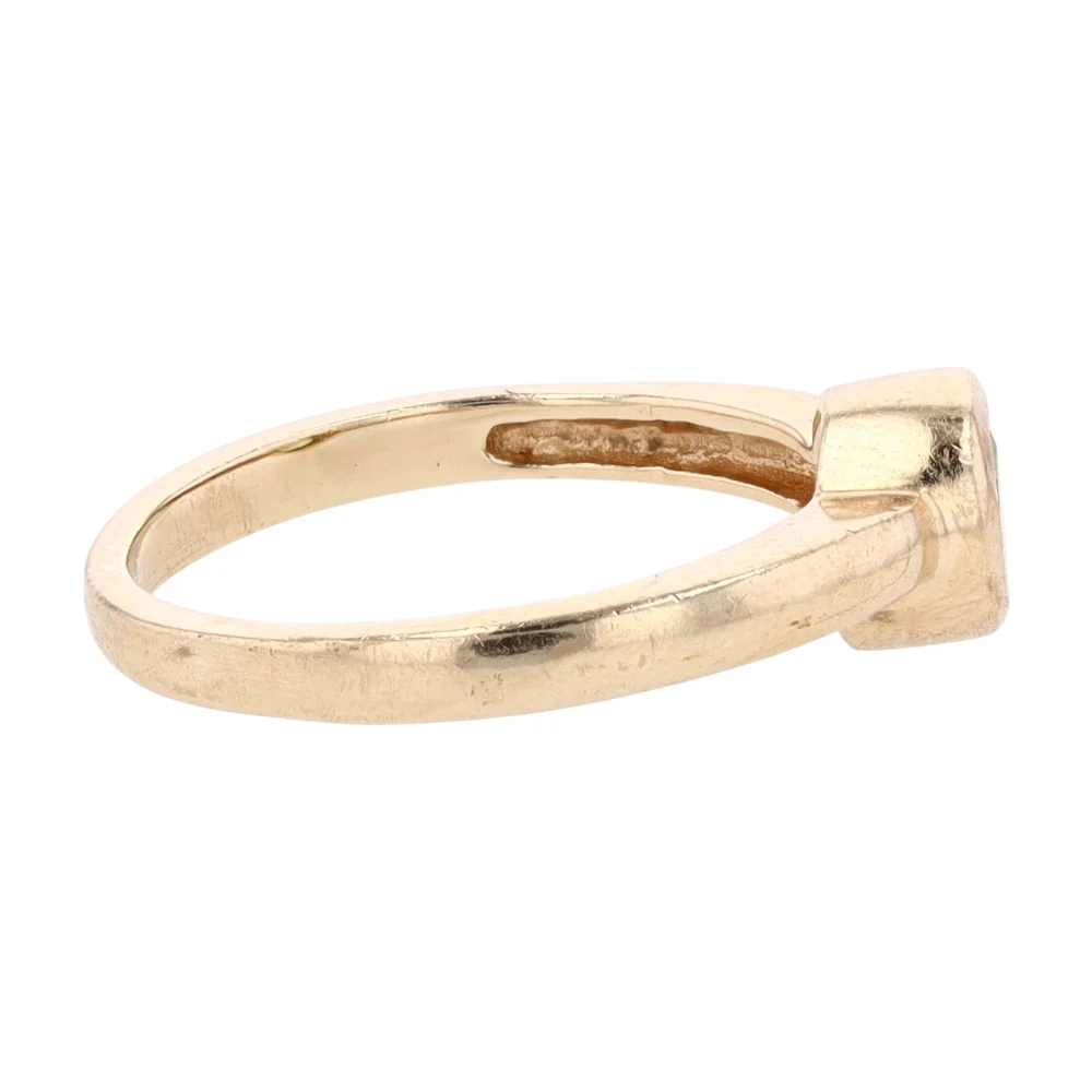 10K Yellow Gold Peridot Fashion Ring - Image 4