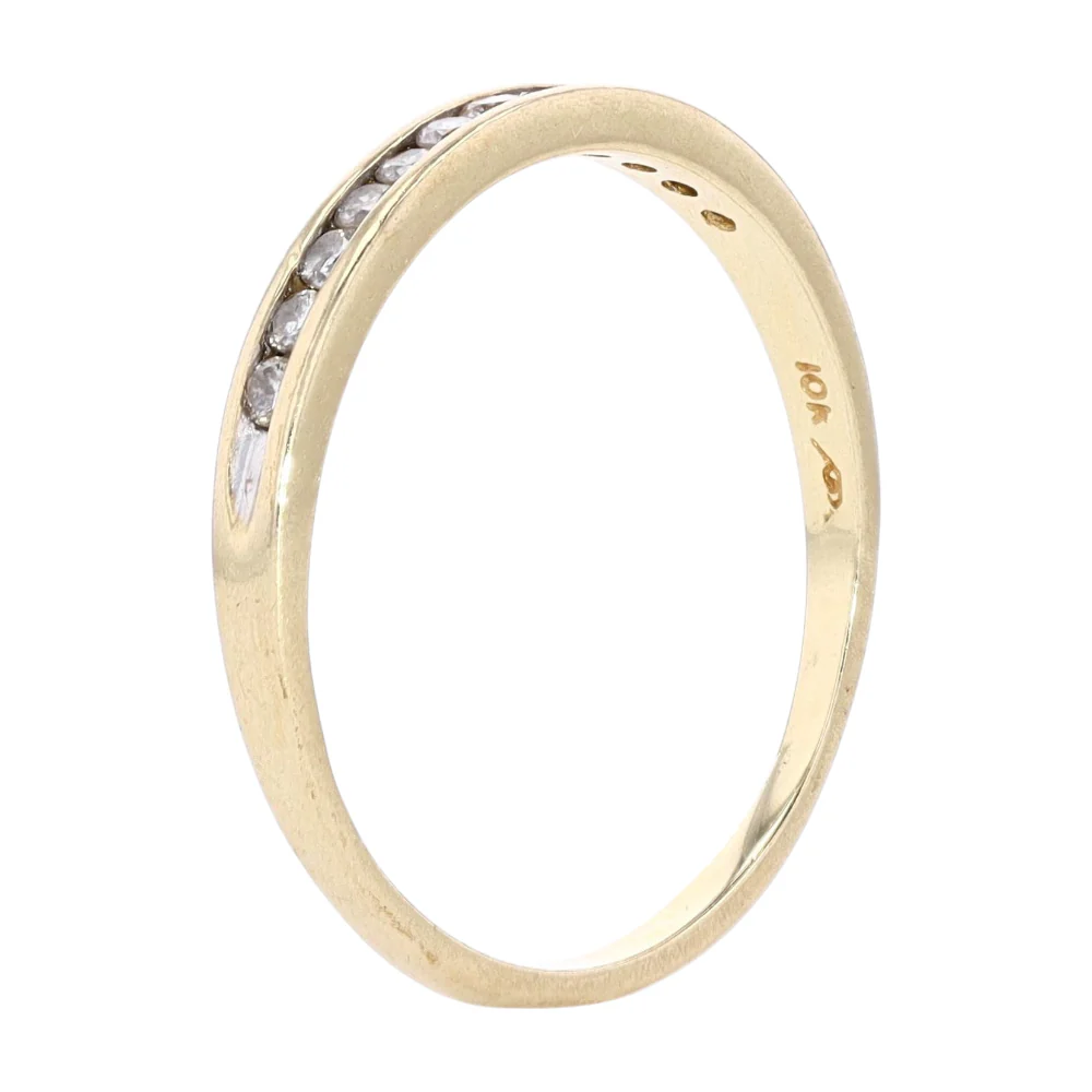 1/4 ctw 10K Yellow Gold Diamond Band Ring - Image 5