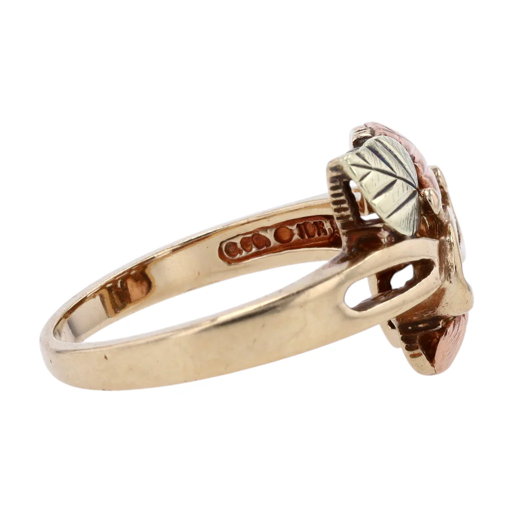 10K Two-Tone Gold Fashion Ring - Image 4