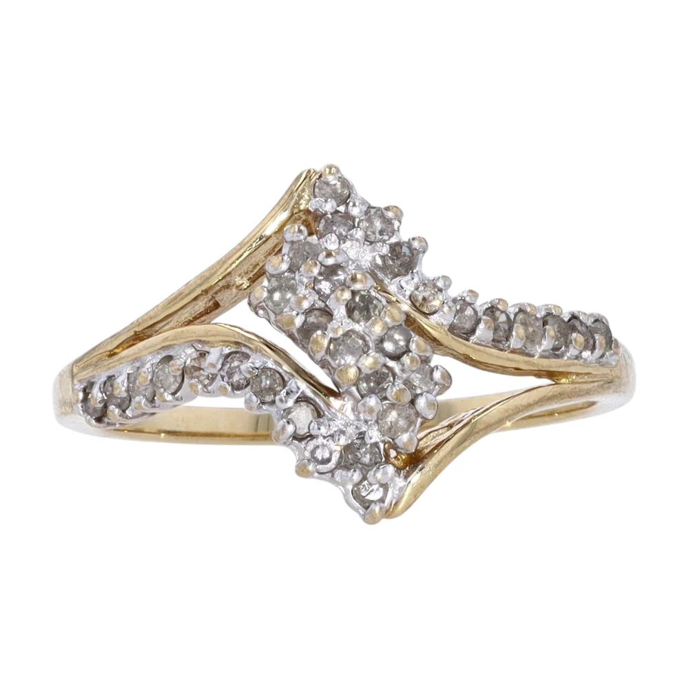1/10 ctw 10K Two-Tone Gold Diamond Fashion Ring