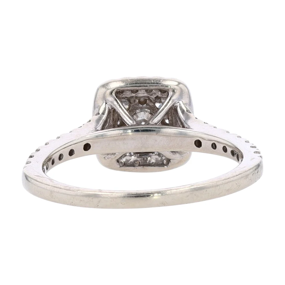 3/8 ctw 10K Sterling Silver Diamond Engagement Ring - Image 3
