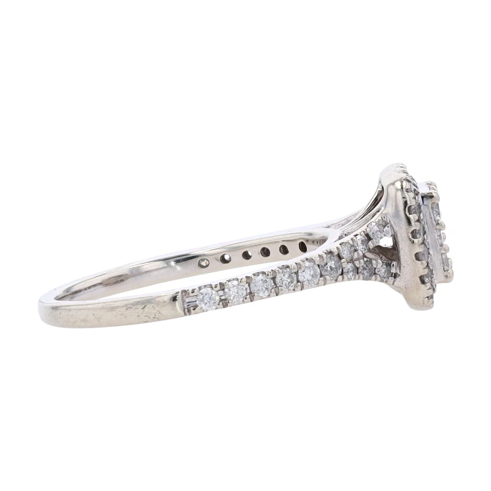 3/8 ctw 10K Sterling Silver Diamond Engagement Ring - Image 4