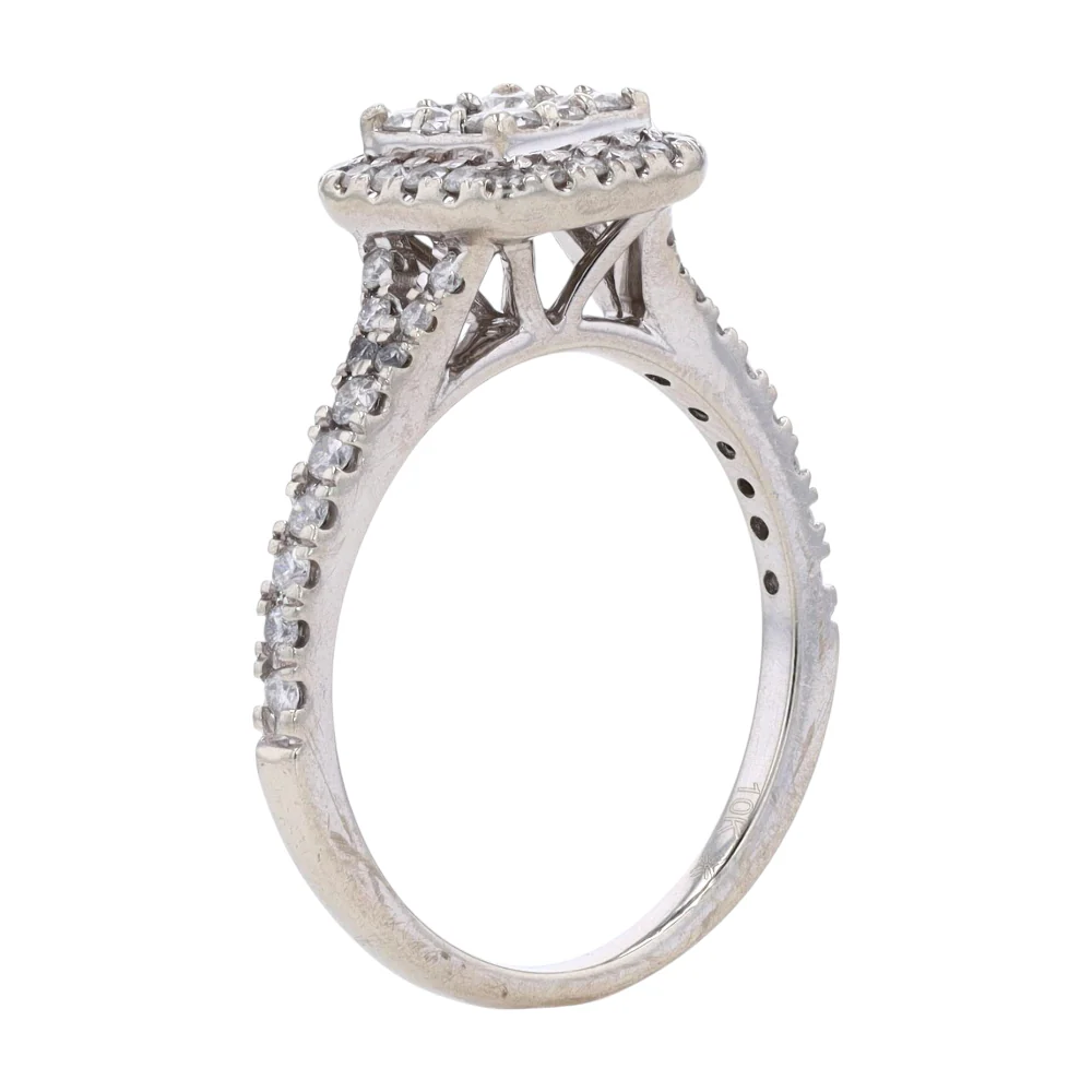 3/8 ctw 10K Sterling Silver Diamond Engagement Ring - Image 5