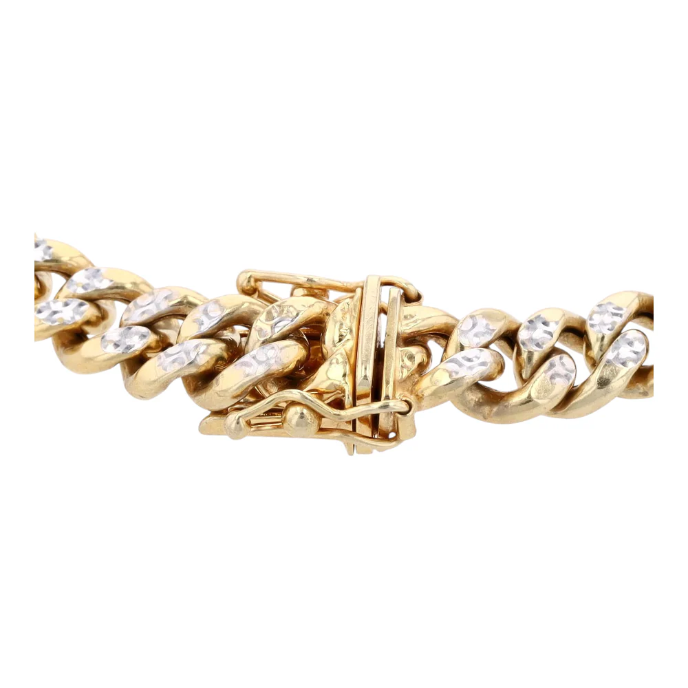 14K Two-Tone Gold Chain Bracelet - Image 2