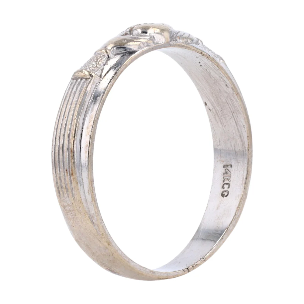 14K White Gold Band - Image 5