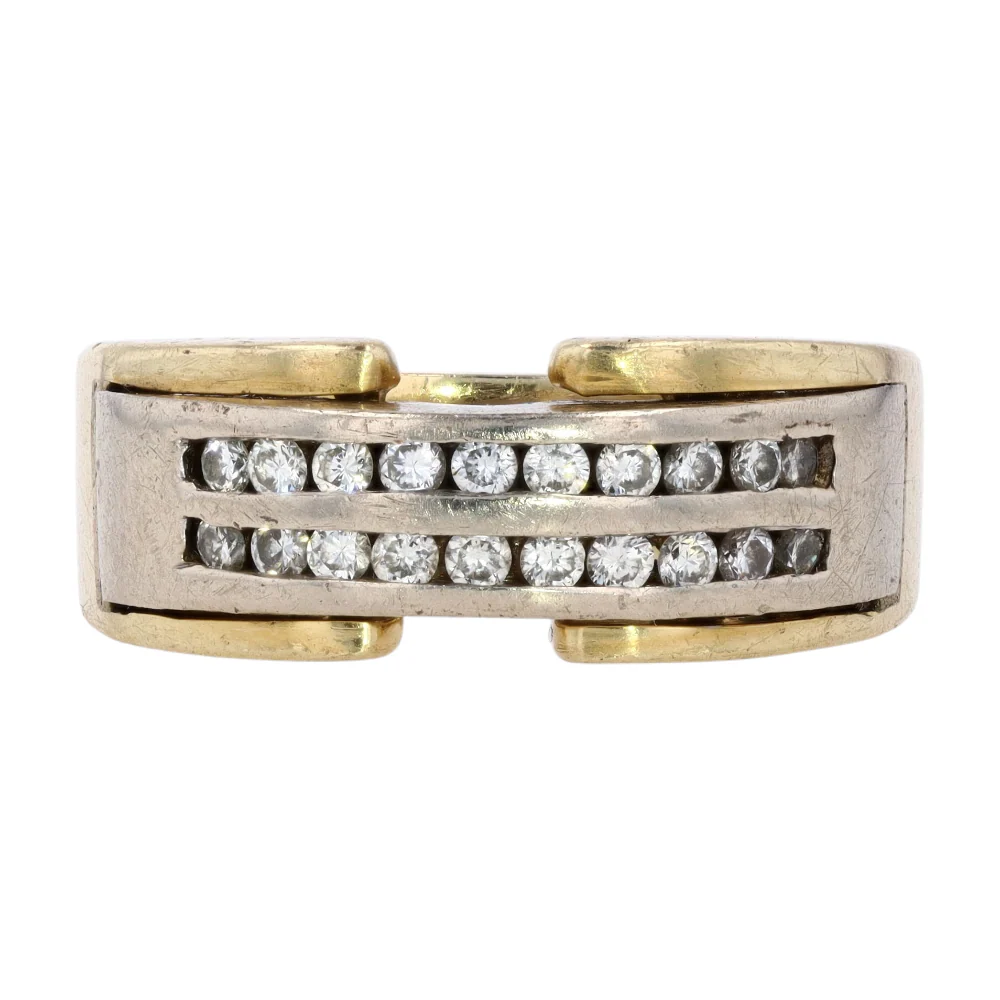 1/5 ctw 14K Two-Tone Gold Diamond Band