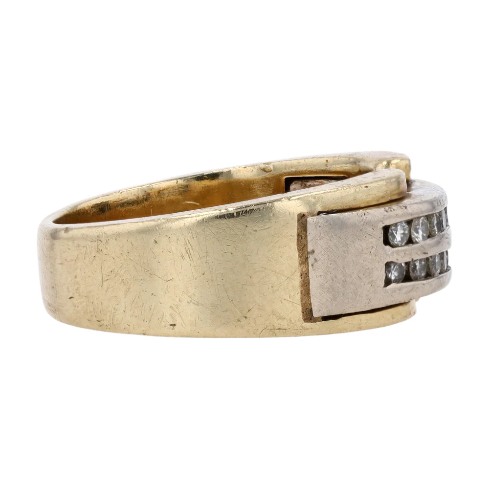 1/5 ctw 14K Two-Tone Gold Diamond Band - Image 4