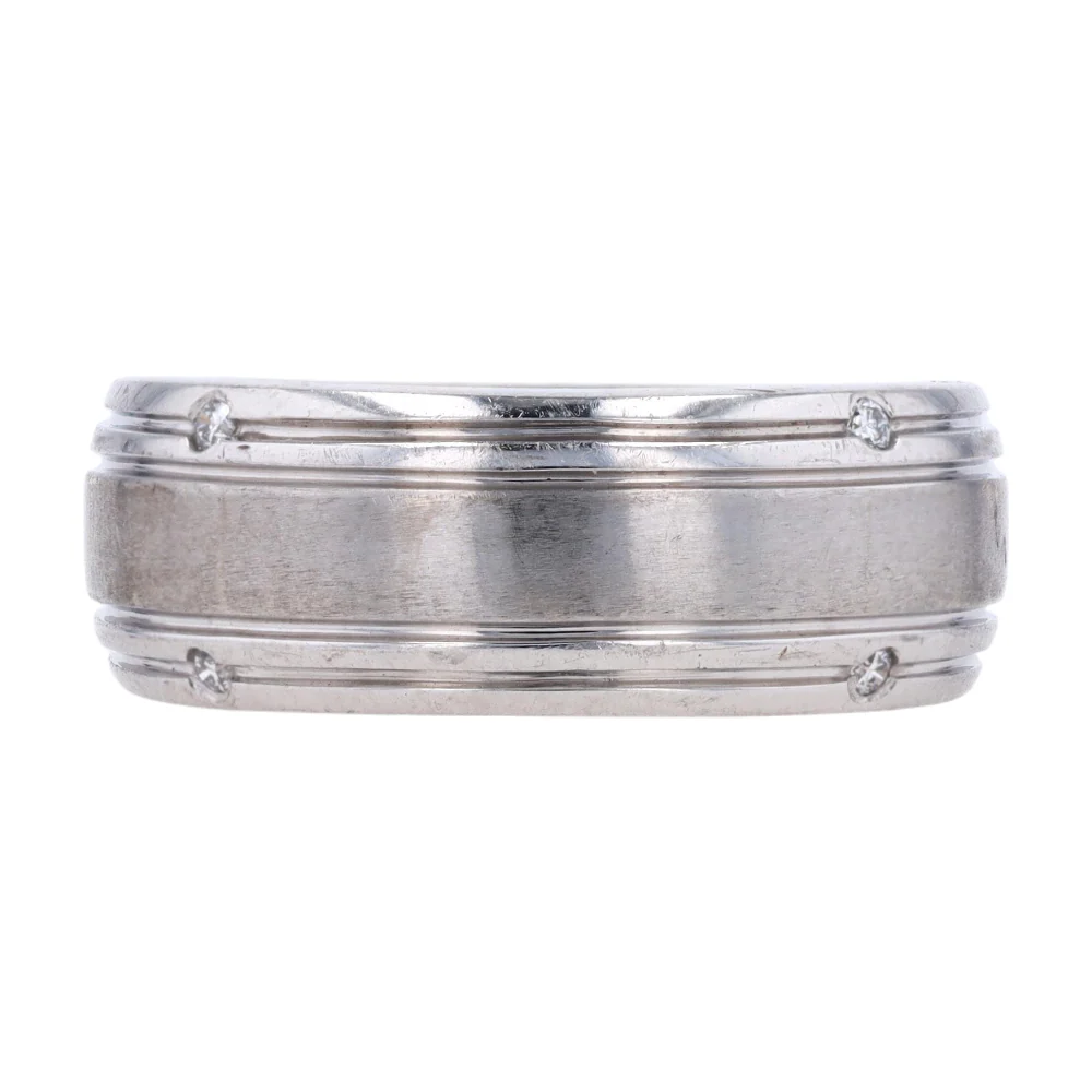 14K White Gold Diamond Band