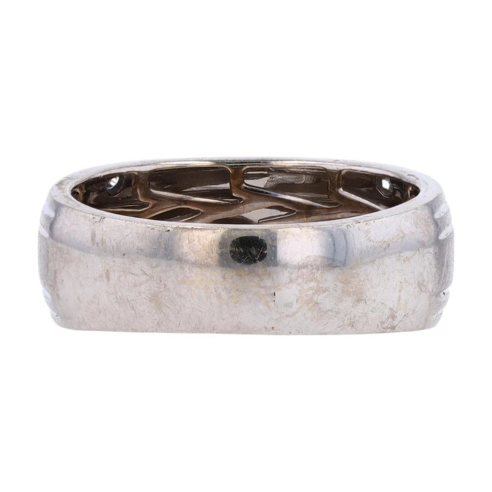 14K White Gold Diamond Band - Image 3