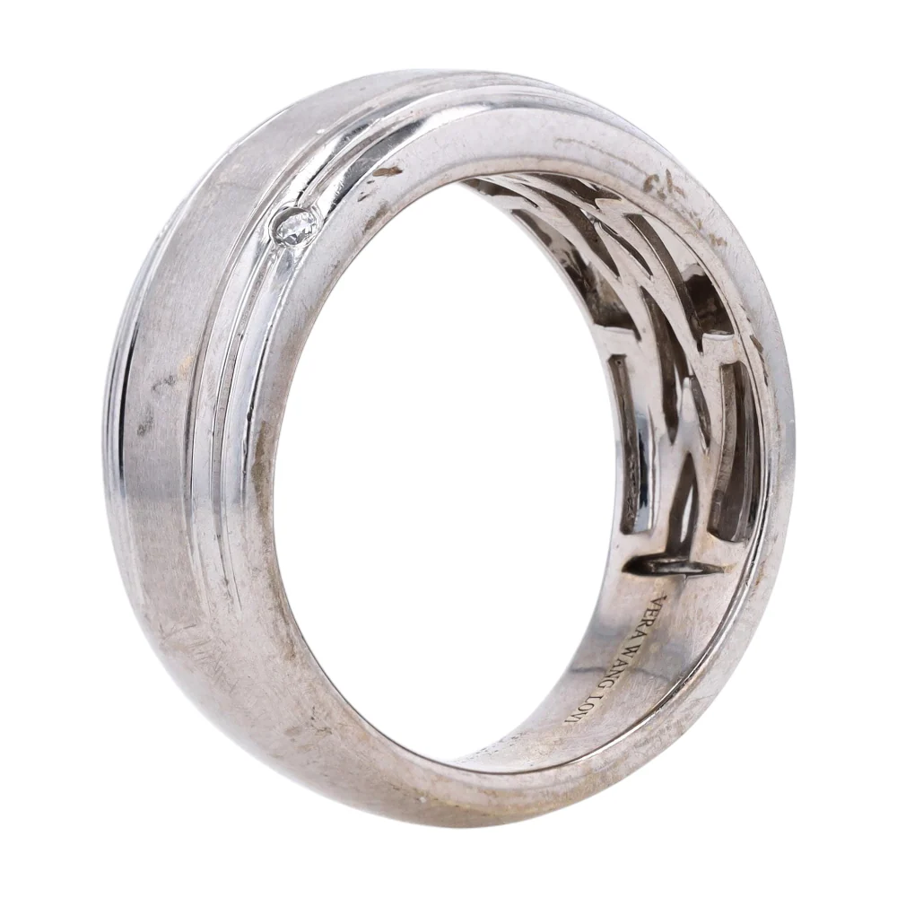 14K White Gold Diamond Band - Image 5