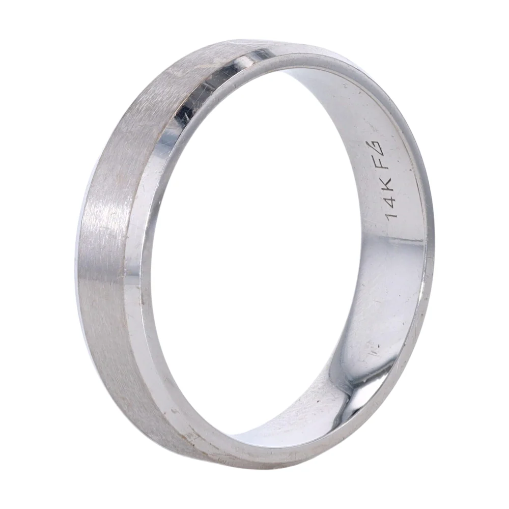 14K White Gold Band - Image 5