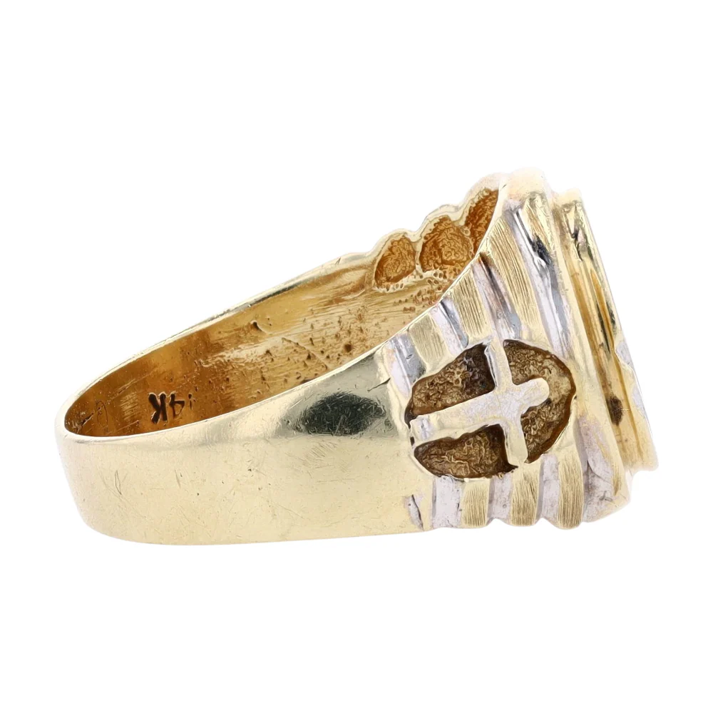 14K Two-Tone Gold Fashion Ring - Image 4