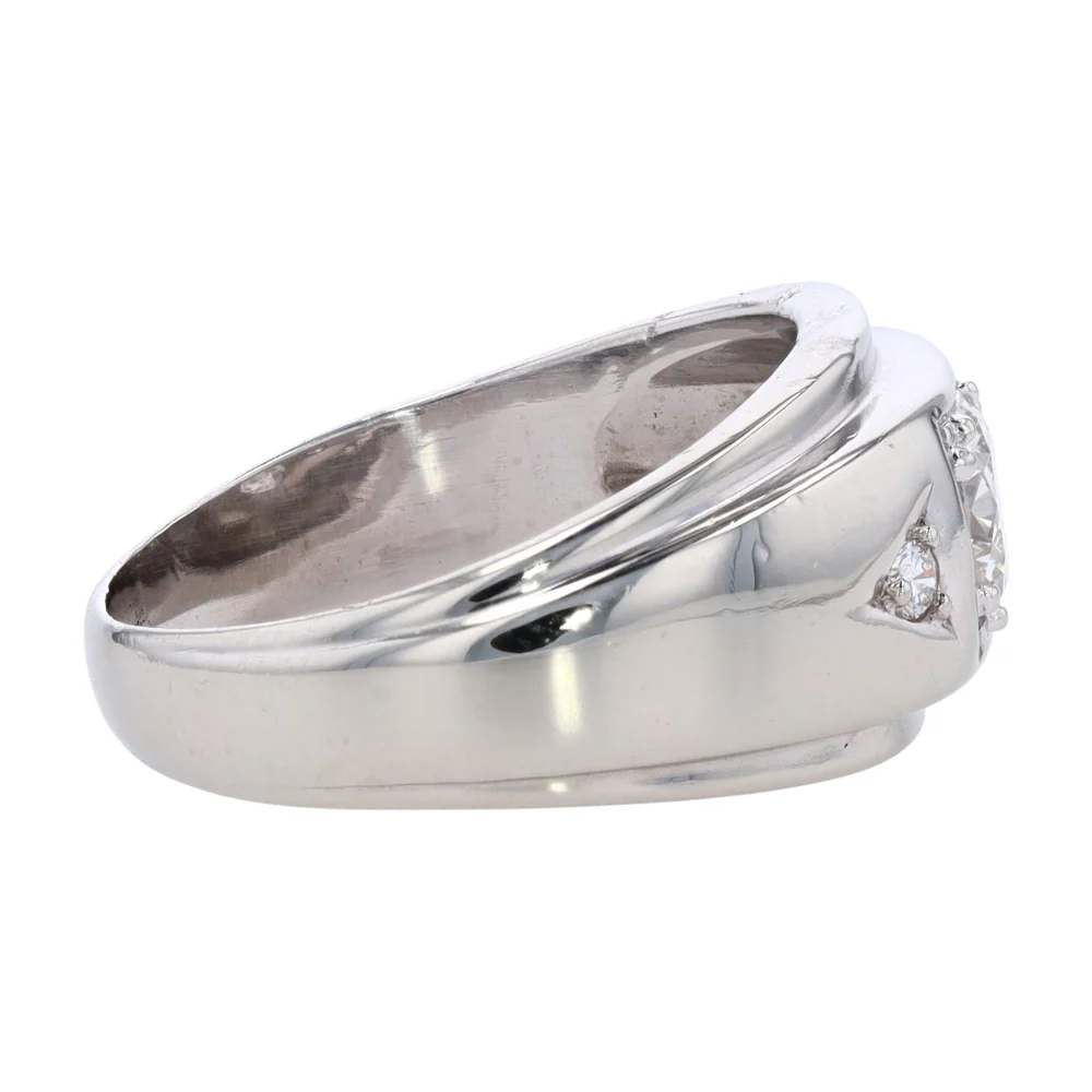 1 1/10 ctw 14K White Gold Diamond Fashion Ring - Image 4