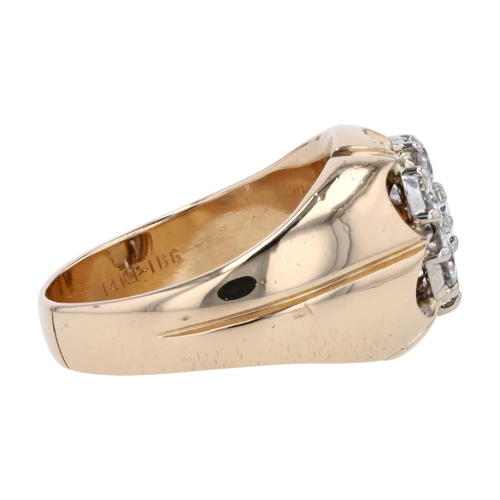 1 3/8 ctw 14K Yellow Gold Diamond Fashion Ring - Image 4