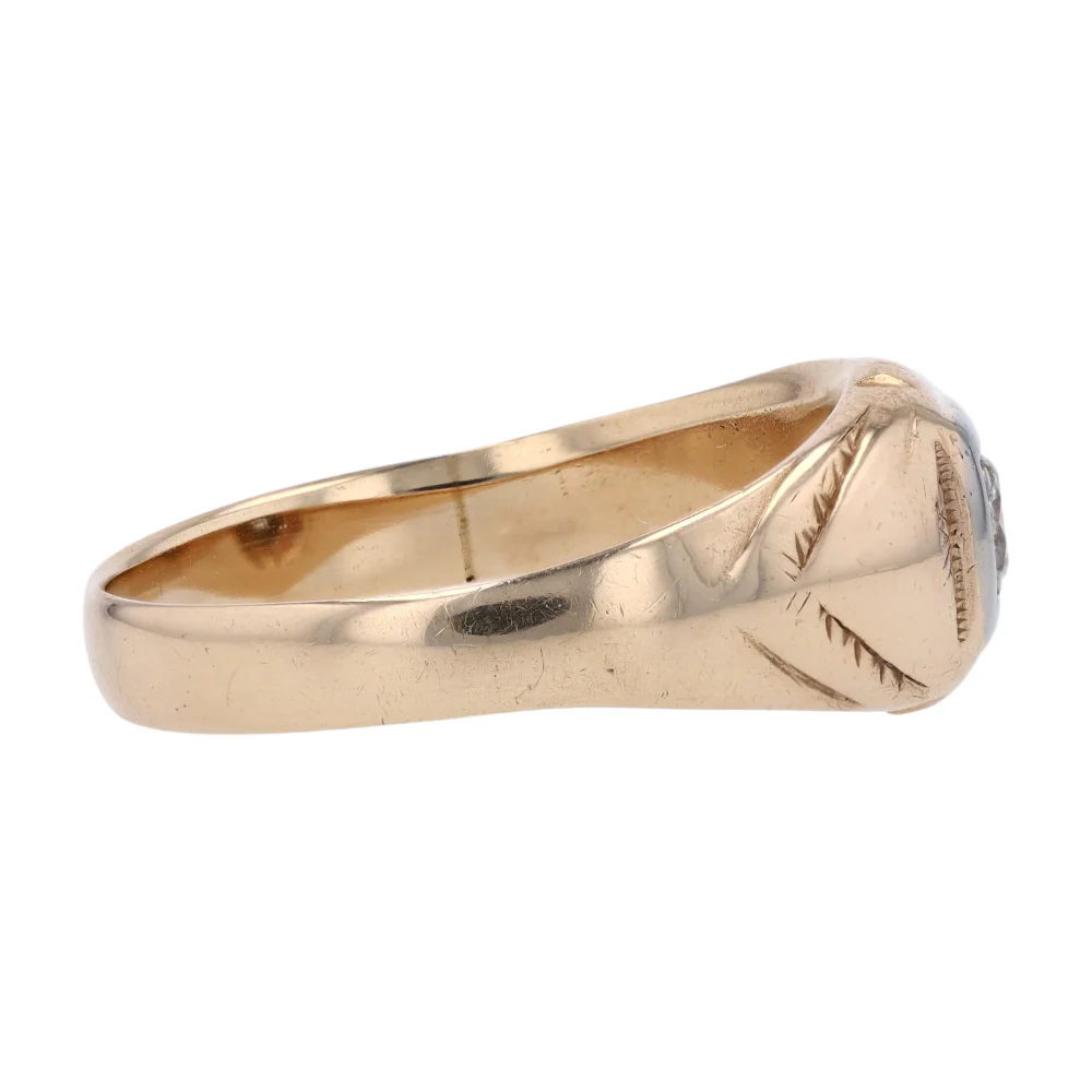 1/4 ctw 14K Yellow Gold Diamond Fashion Ring - Image 4