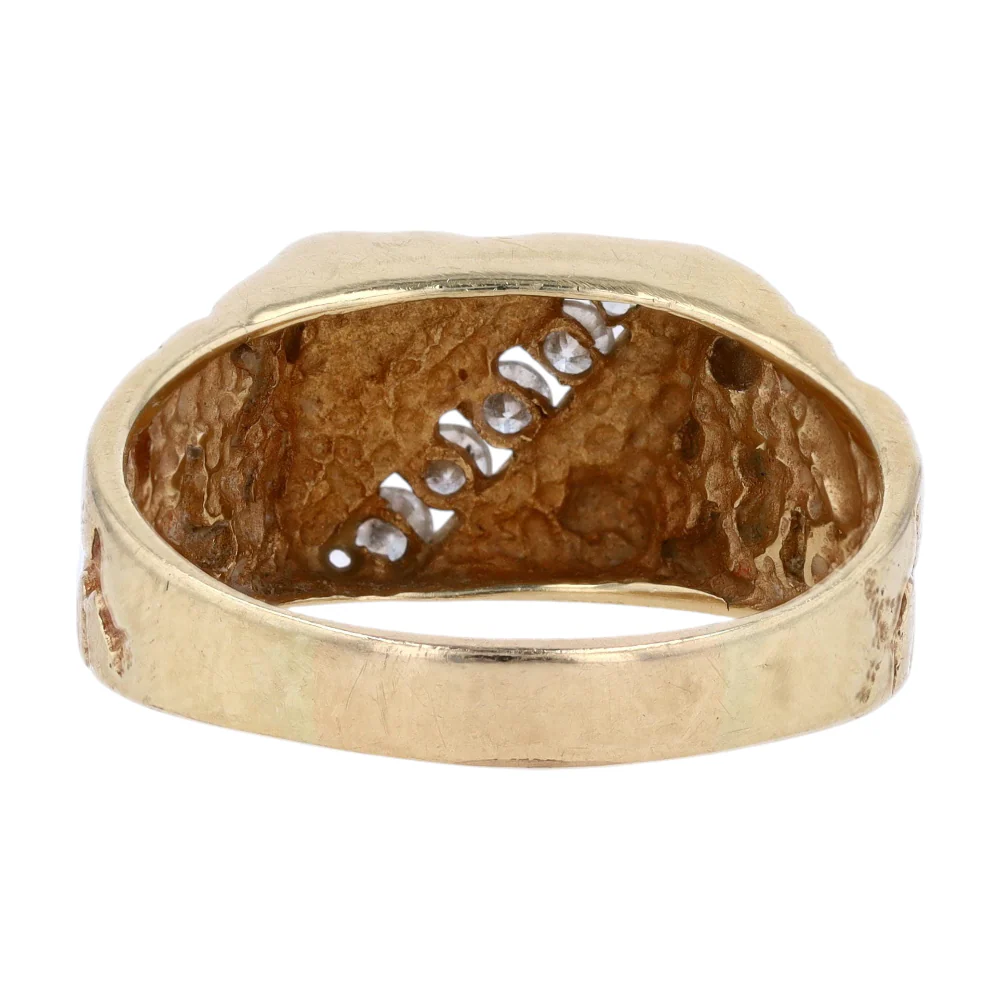 1/6 ctw 14K Yellow Gold Diamond Fashion Ring - Image 3