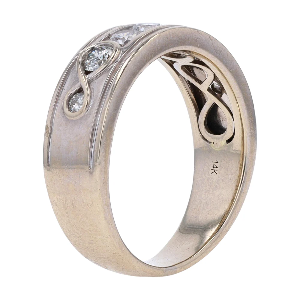 1 ctw 14K White Gold Diamond Band - Image 5