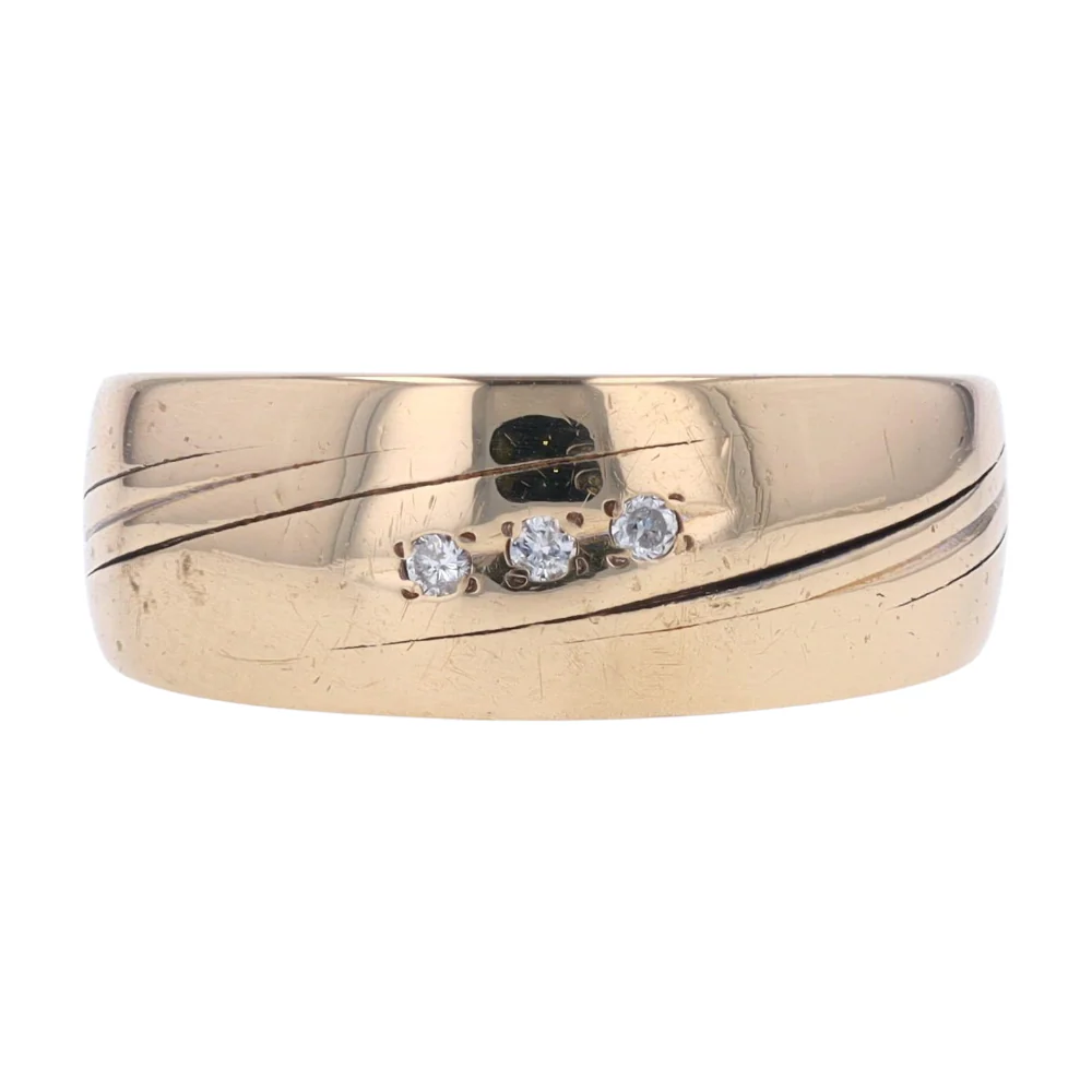 14K Yellow Gold Diamond Band