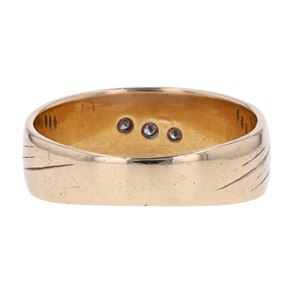 14K Yellow Gold Diamond Band - Image 3