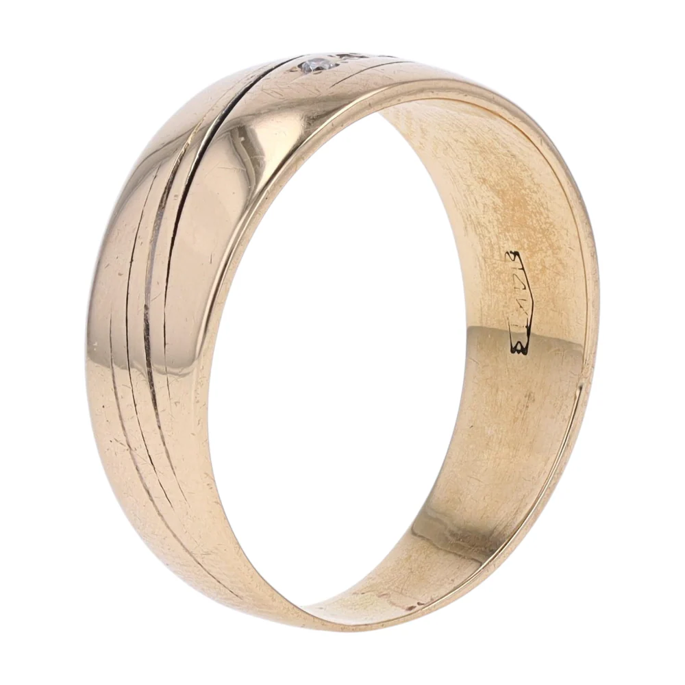 14K Yellow Gold Diamond Band - Image 5